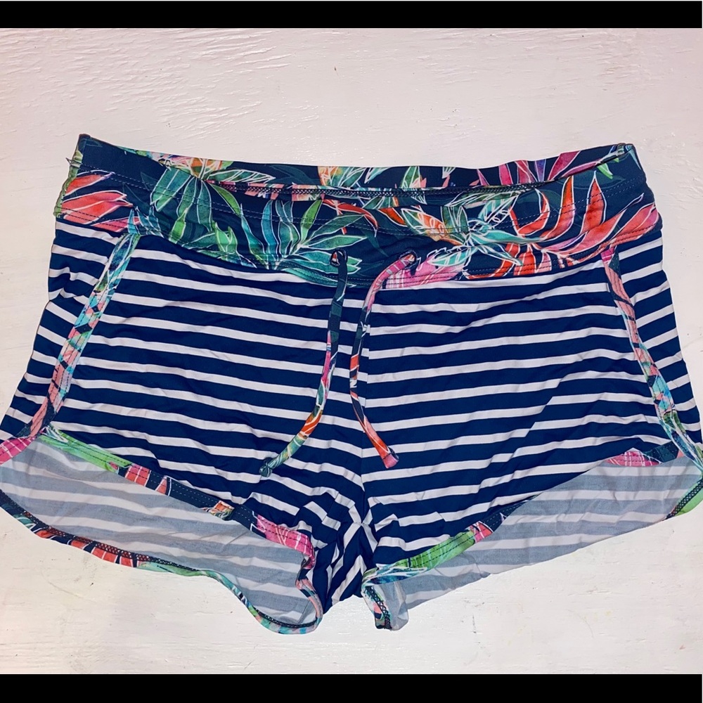 Athleta Girl Rash Guard and Swim Shorts Set